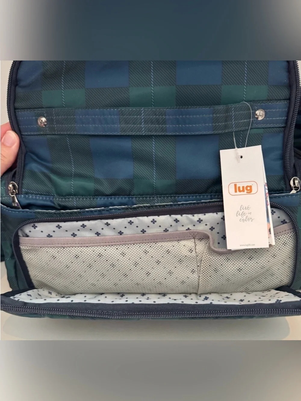lug 3pc Trolley Set NWT Pop Plaid Navy